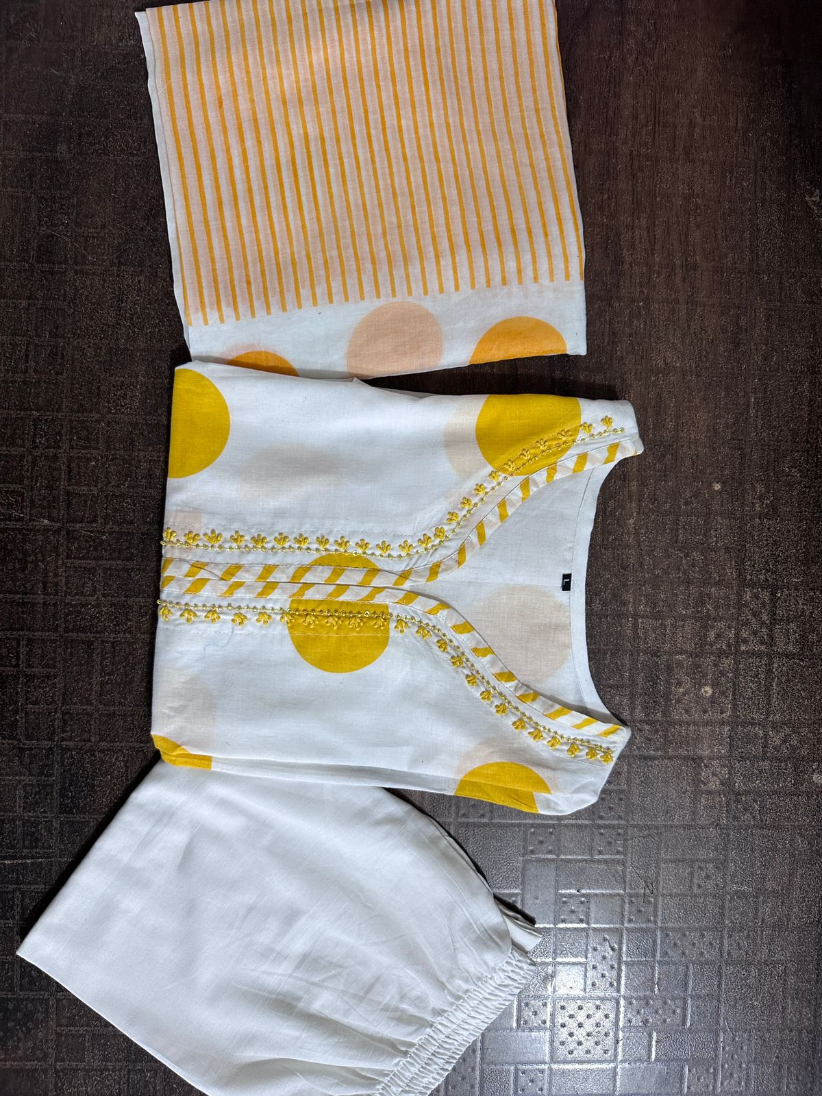 Antique Stones Cotton Kurti Set - Image 3