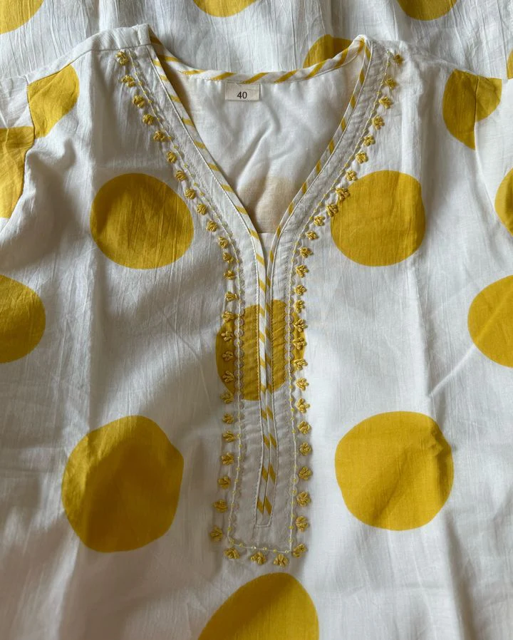 Antique Stones Cotton Kurti Set - Image 4